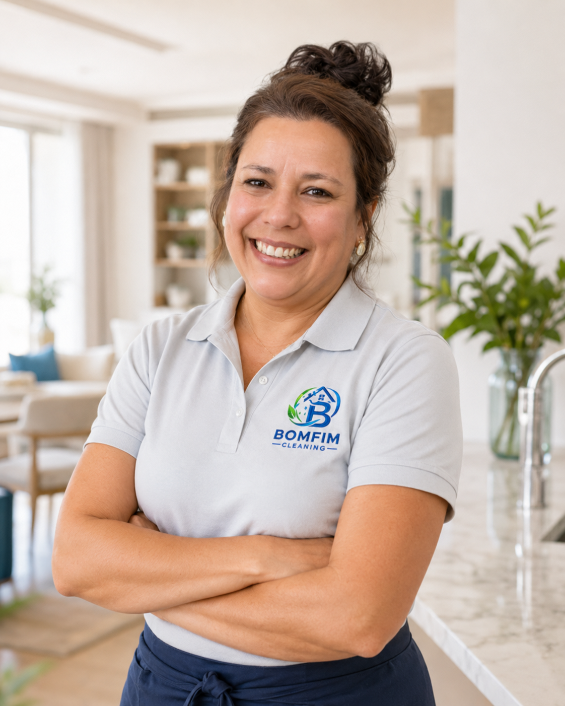 Vanessa, founder of Bomfim Cleaning Services